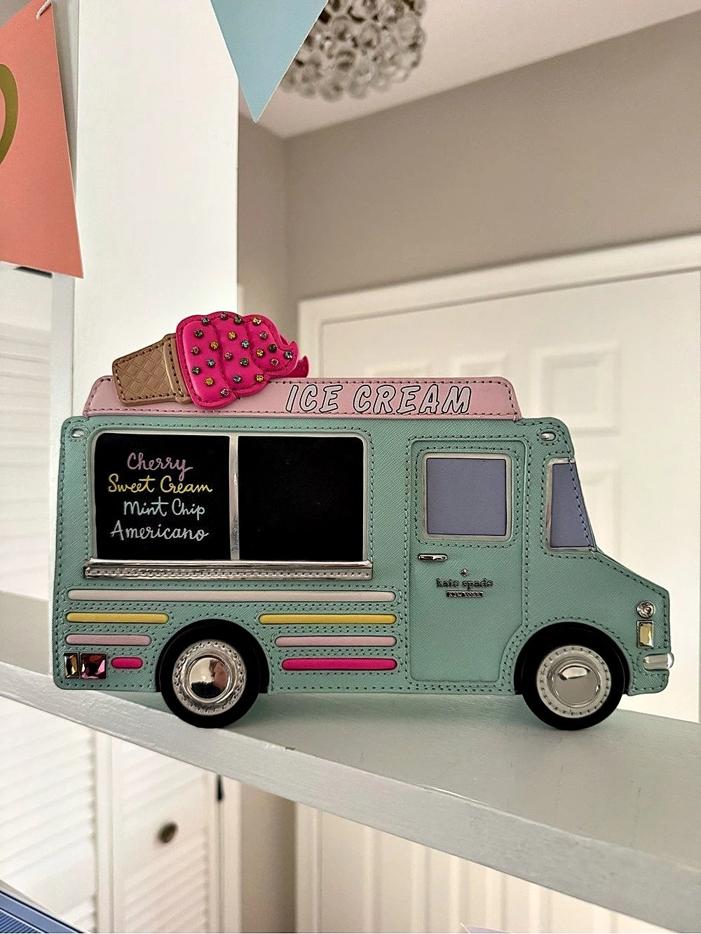 kate spade new york Flavor of the Month Ice Cream Truck Crossbody Green & Pink